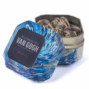 Starry Night Blooming Tea Tin - Blue